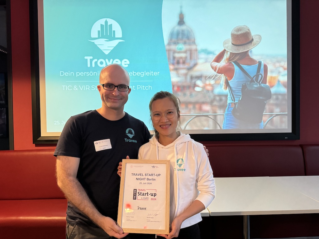 2. Platz bei der Travel Start-up Night 2024 in Berlin